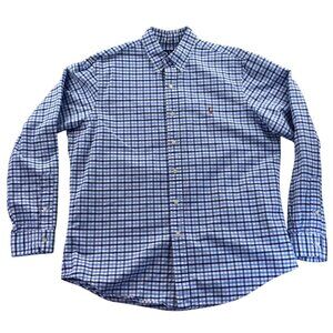 Polo Ralph Lauren Men's Long Sleeve Oxford Shirt M Flesh Pony Gingham